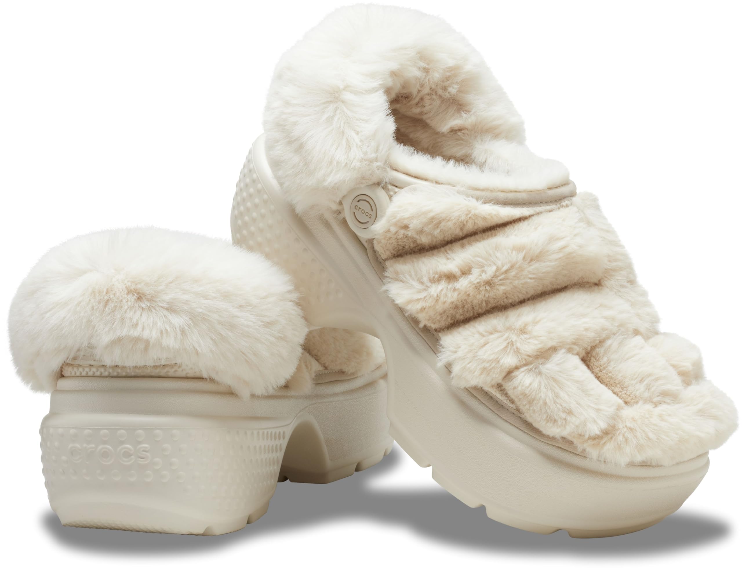 Crocs Zuecos acolchados unisex para adultos
