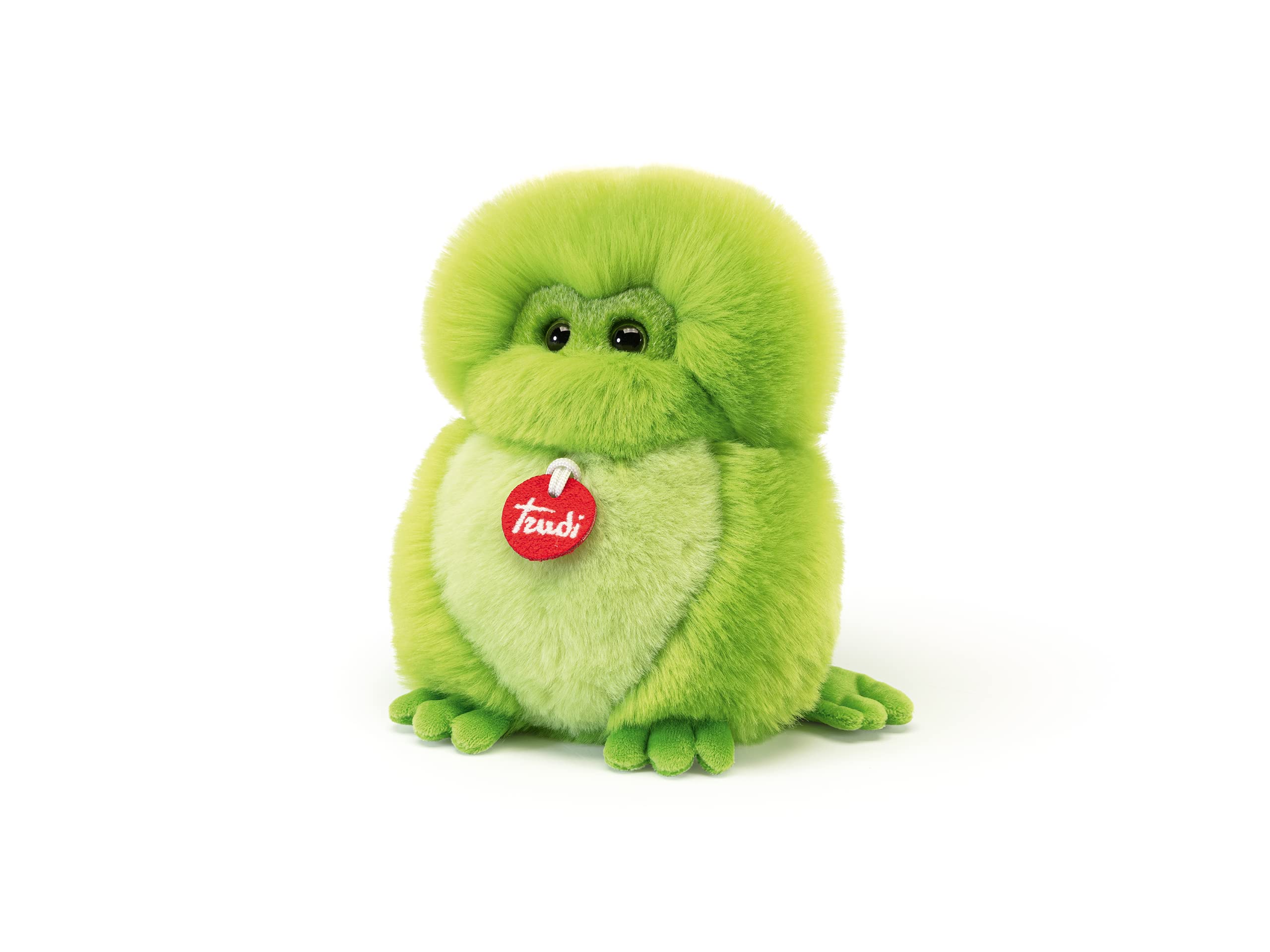 Trudi Fluffies 29204 Plush Toy Frog 14 x 19 x 13 cm, Size S, Stuffed Toy with Extra Fluffy Materials, Plush Toy with Attention to Detail, Washable, Cuddly Toy for Children, Green