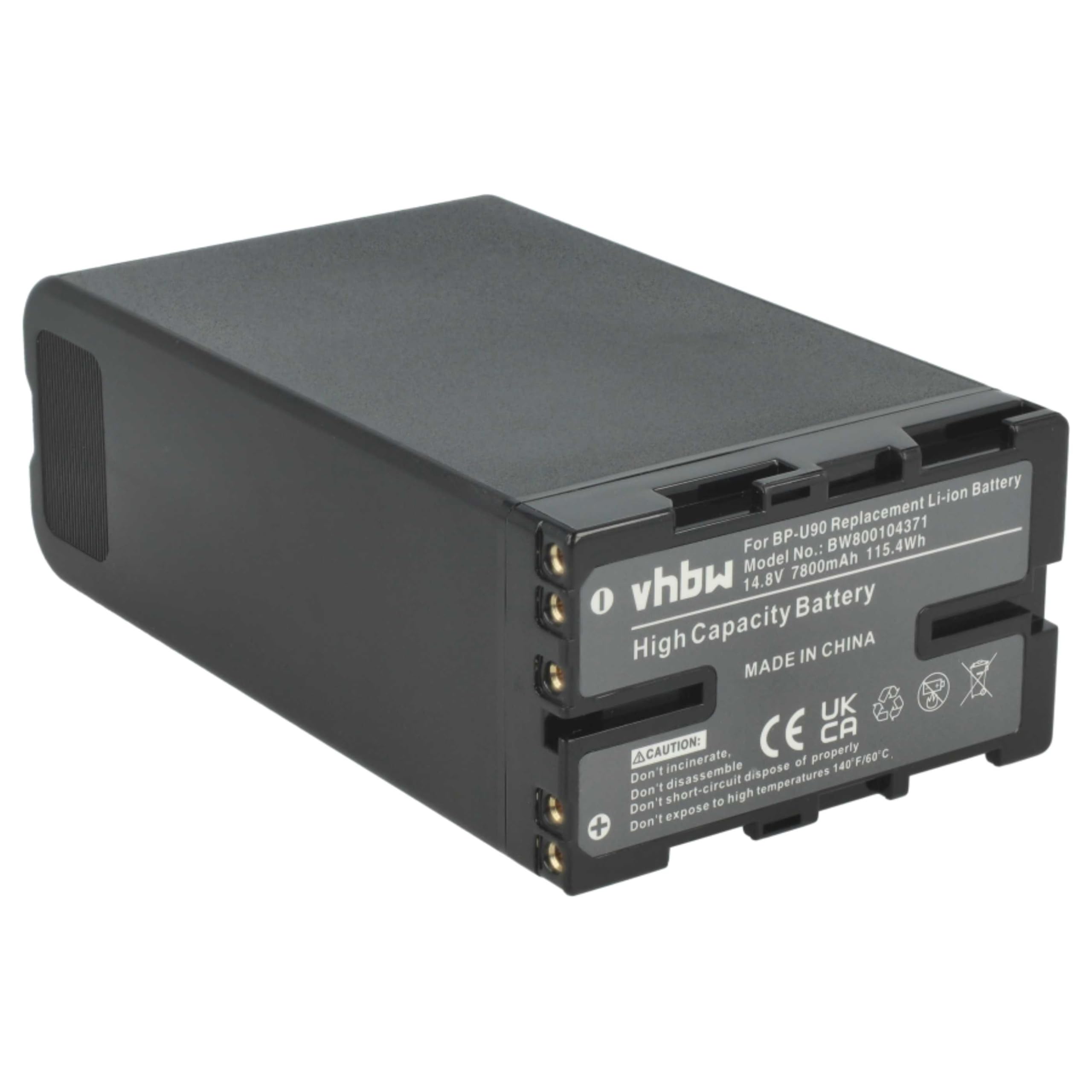 vhbw 2X batería reemplaza Sony BP-U90, BP-U60, BP-U30, BP-U95 para cámara de vídeo (7800 mAh, 14,8 V, Li-Ion) con Chip