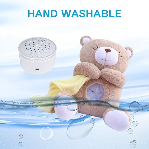 Miniatura 6 de Baby Sleep Soothing APUNOL Baby Sound Machine Proyector de luz nocturna recargable con 16 sonidos relajantes, sensor de llanto para niños,
