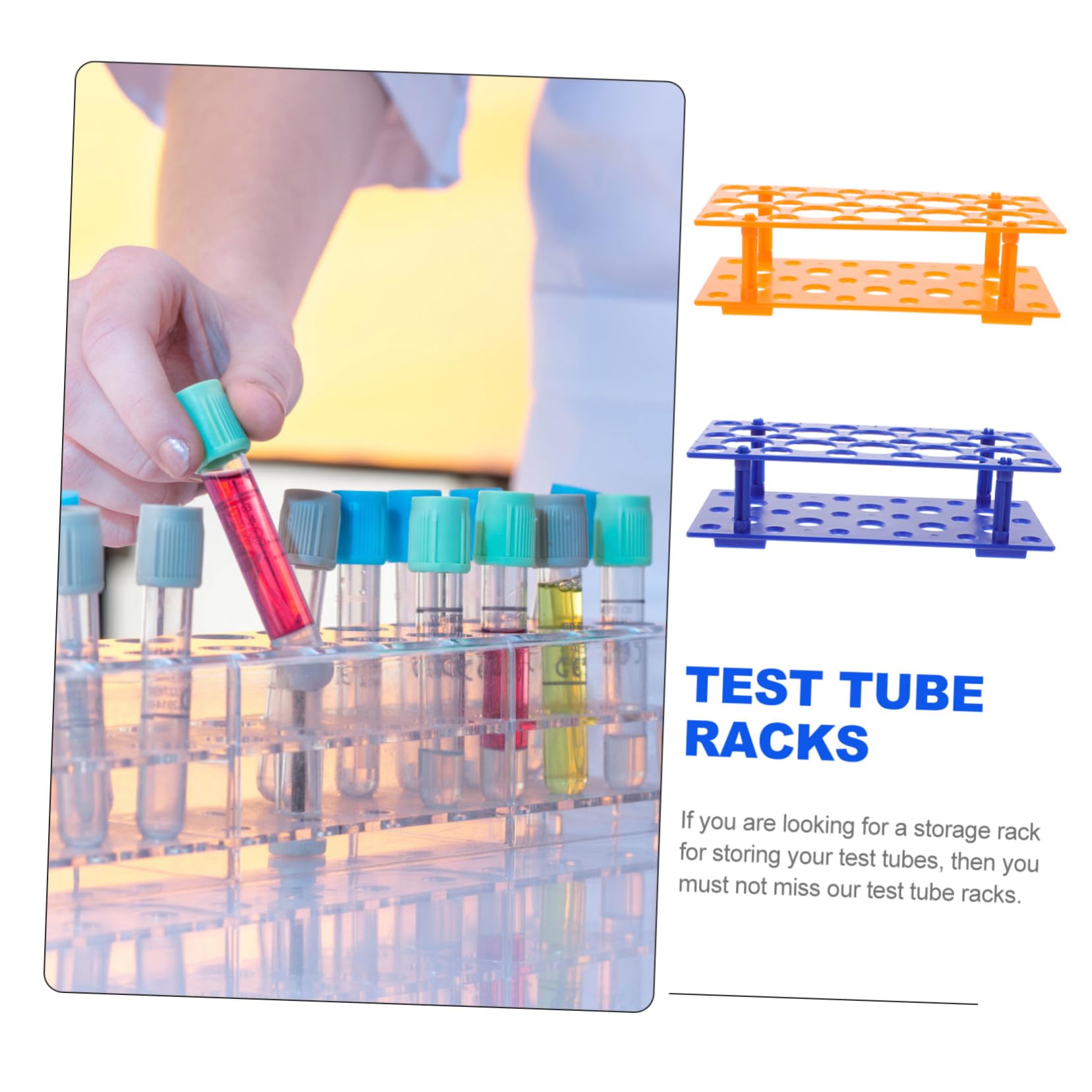 CIYODO 2pcs Rack Detachable Tube Stand Test Tube Holder Test Tube Stand Detachable Bracket Test Tube Drying Rack Supplies Chemistry Test Tube Rack Test Tube Racks Plastic