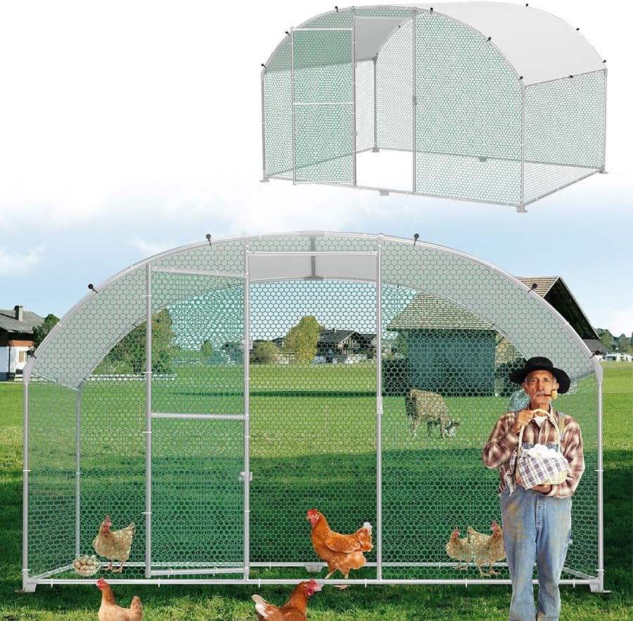 Aufun Freilaufgehege 3x2x2m Hühnerstall Haustierkäfig Freigehege,...