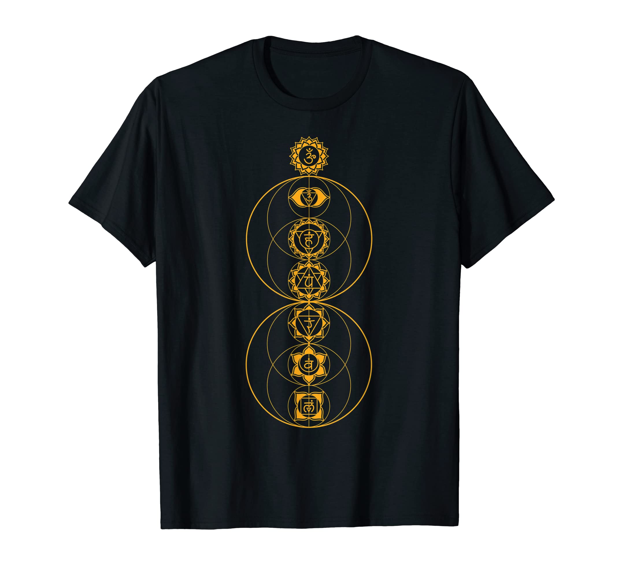 Buddist Yoga Meditation Chakra DesignSacred Geometry Seven Chakras T-Shirt
