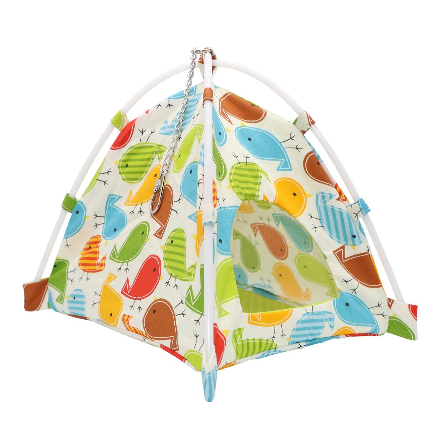 WonteeWontee Bird Nest House Parrot Hanging Tent Snuggle Hut for Parakeets Cockatiels Conures Lovebirds (M)