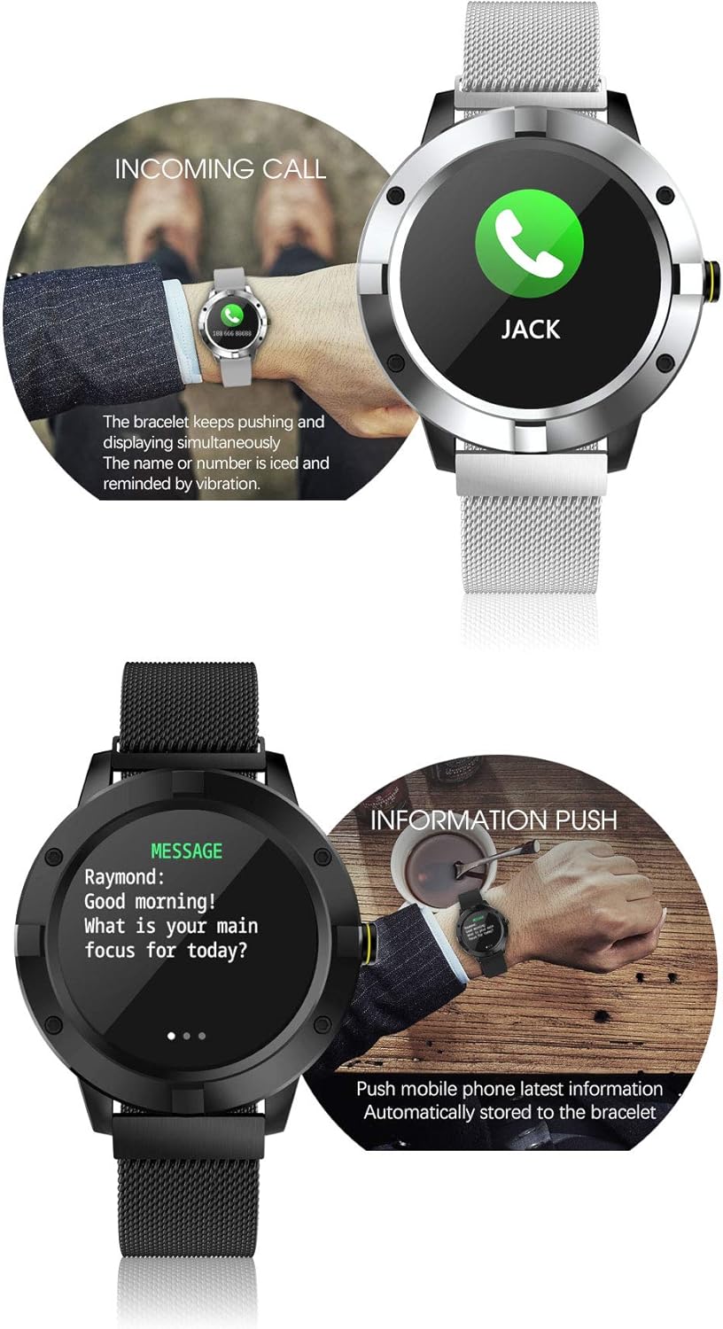 Smartwatch per Uomo Donna Bambini,Bluetooth Orologio Intelligente Cardiofrequenzimetro Monitoraggio Sonno Chiama Promemoria IP67 Impermeabile Fitness Tracker Smart Watch per iOS e Android (Rosso)