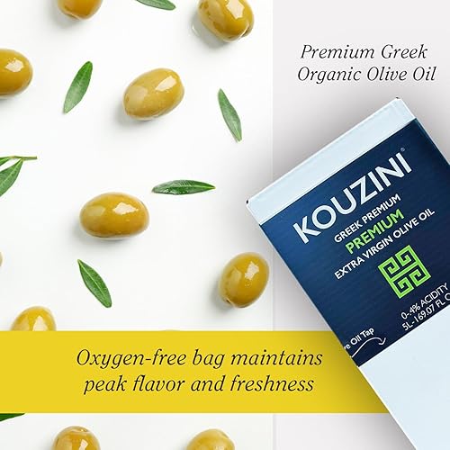 Miniatura 6 de Kouzini Aceite de oliva virgen extra, bolsa de 5 litros en caja, aceite de oliva griego de primera calidad en una práctica bolsa de vertido, ideal