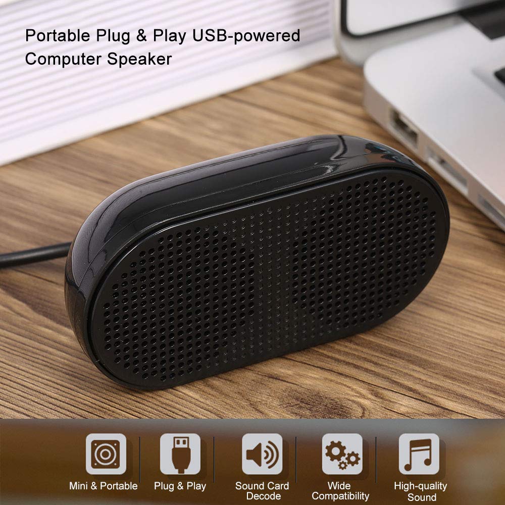 Altoparlante portatile USB per computer Plug Play alimentato tramite USB con Horn uscita 3W ABS TPU Compagno ideale per PC e laptop