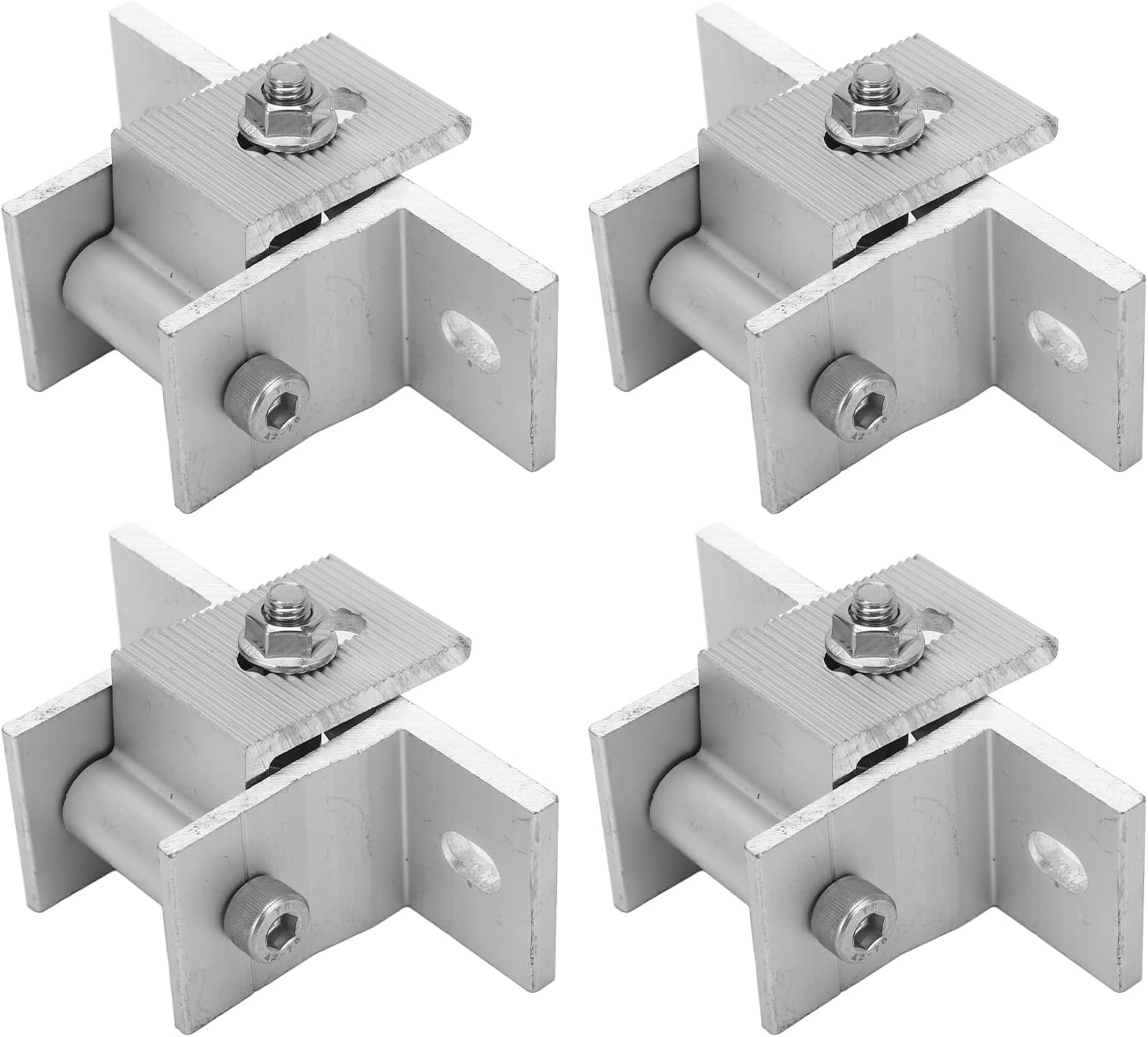 4 Set Solar Panel Mounting Bracket Foot Aluminum Alloy Anti Corrosion Rustproof Solar PV Front Support, for Roof
