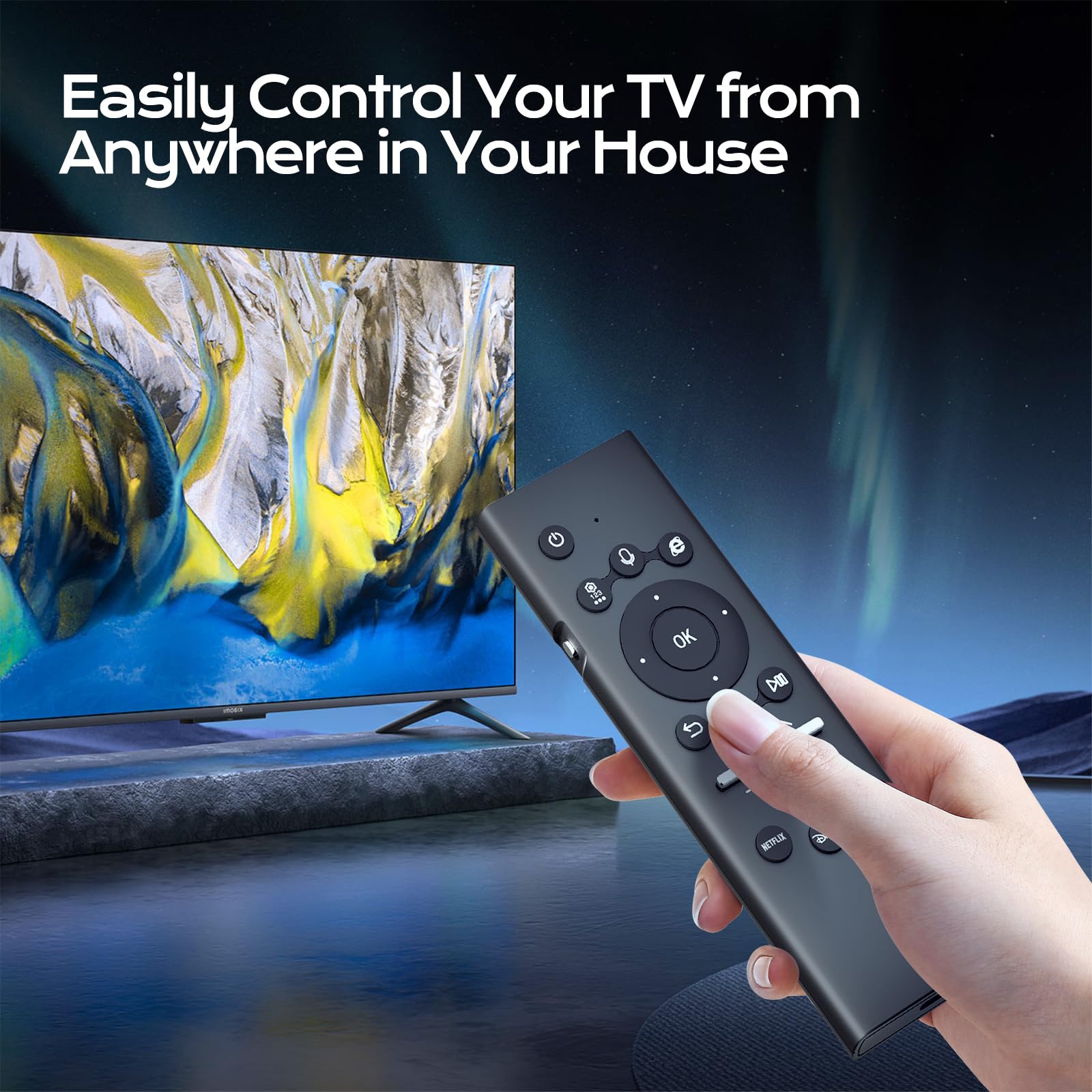 Set de 5 mandos universales para Smart TV de Smsung con Teclado retroiluminado, ratón inalámbrico de Aire, Control Remoto Inteligente por Voz, compatibles con televisores de 2019 a 2024