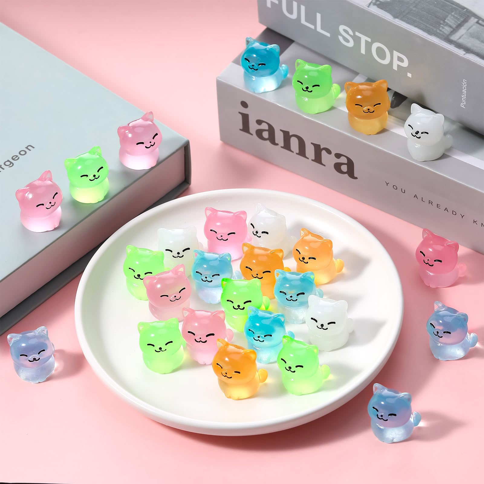 GSrenyu 40 Pcs Mini Cat Figures - Image 3