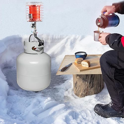Miniatura 2 de Outvita Calentador de propano  Calentador portátil de 360 grados con ajustes de calor ajustables e interruptor de vuelco, calentadores de patio para
