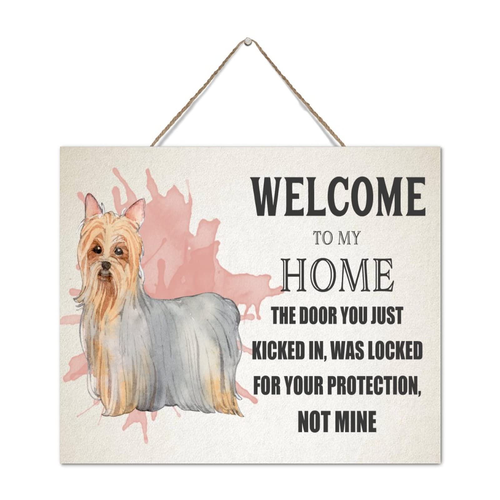 Plaque en bois Welcome To My Home pour salon cosy