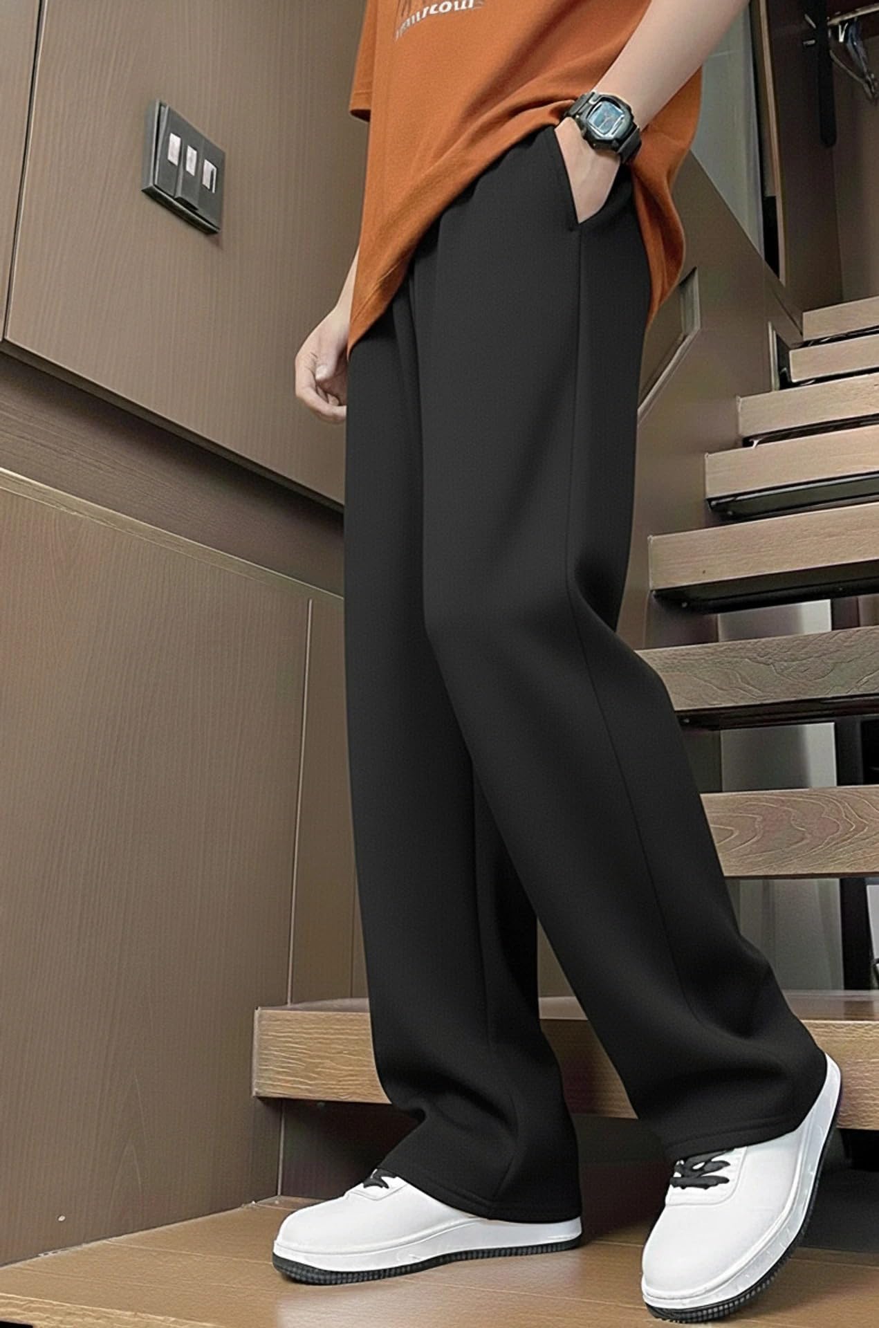 bayalis Men's Cotton Baggy Trackpants | Oversized Fit Streetwear & Gym Wear | Comfortable Casual Joggers for Men-picture-26