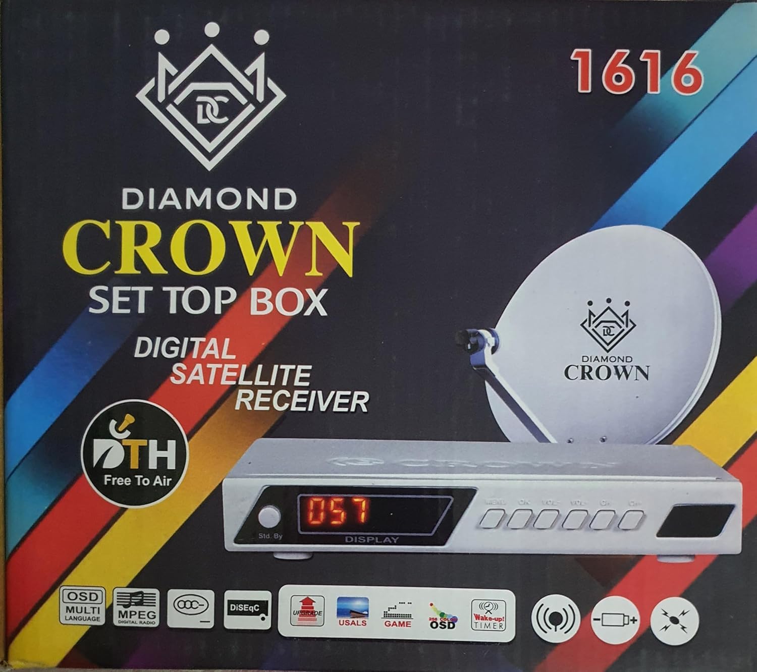 Noor Ent DD Free Dish Set Top Box, Free to Air DVB-S Digital Satellite Receiver, MPEG-2 SD, USB Media Playback, EPG, Auto Channel Scan, AV Output, Remote Included, DD Free Dish Compatible-image-30