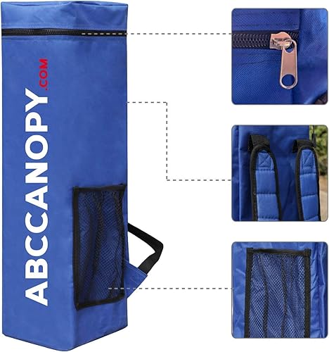 Miniatura 5 de ABCCANOPY Outdoor Pop Up Canopy 10x10 Beach Camping Canopy with 1 Sun Wall, Bonus Backpack Bag, Stakes and Ropes, Red