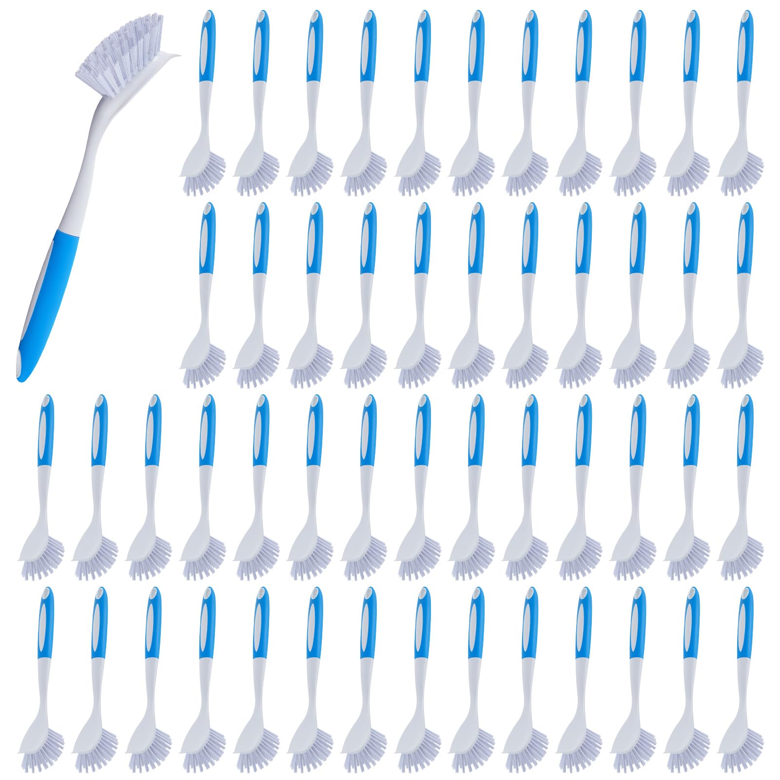 Hsei 50 Pcs Kitchen Scrub Dish Brush Bulk, Blue