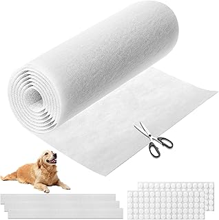MERV 8 Air Filter Material -23 Ft² Cut to Fit Air Filter Media for Home HVAC, Furnace, AC & Purifier -Filters Dust and Pet Dander as Small as 3.0 Microns-Easy DIY with Hook Tape
