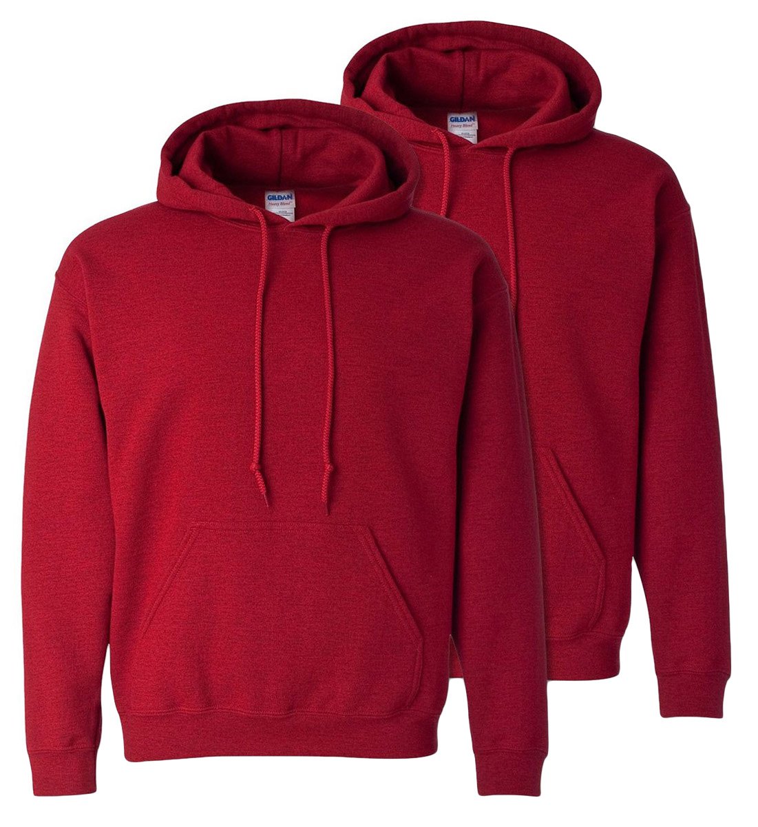 Gildan Men's Heavy Blend Drawcord Hooded Sweatshirt, Safety Pink
