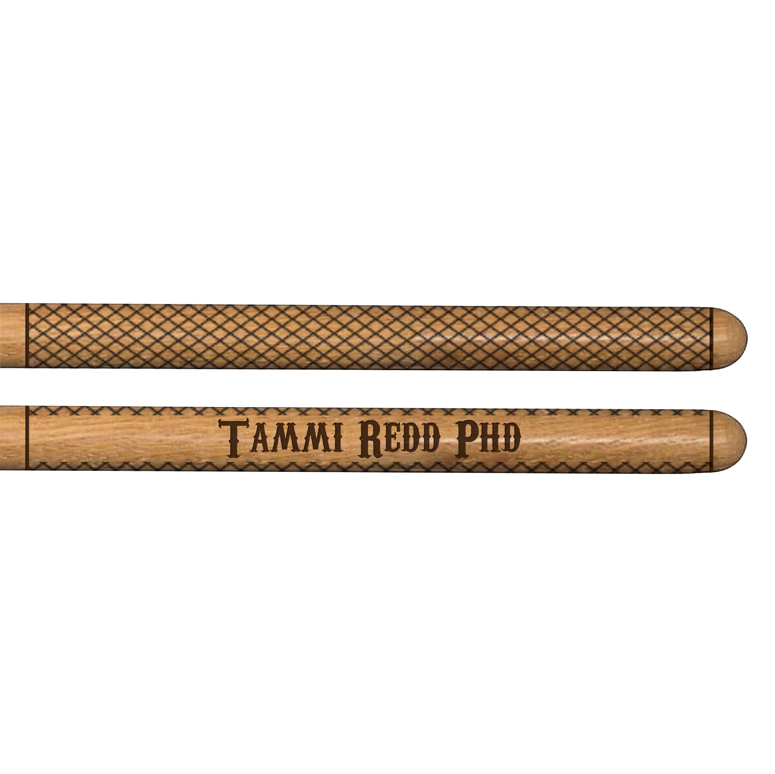 Alterd Industries Custom Engraved Personalized Drumsticks - 1 Pair 5a Hickory Wood Tip Customizable Drum Sticks for Drums Customized Name Text Drummer Drumming Gifts for Men (Diamond Crosshatch)