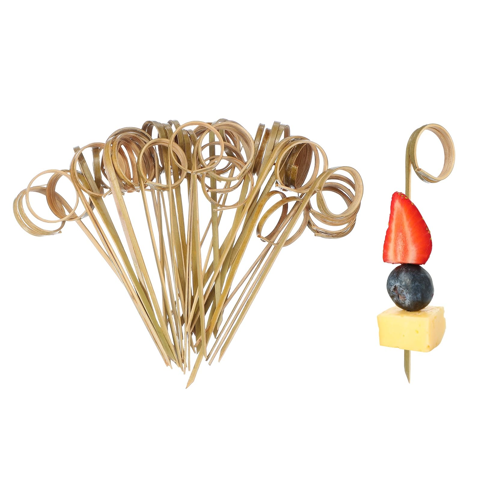 Brochettes à cocktail en bambou pour apéritifs et pique-niques créatifs | 200 pièces 9cm