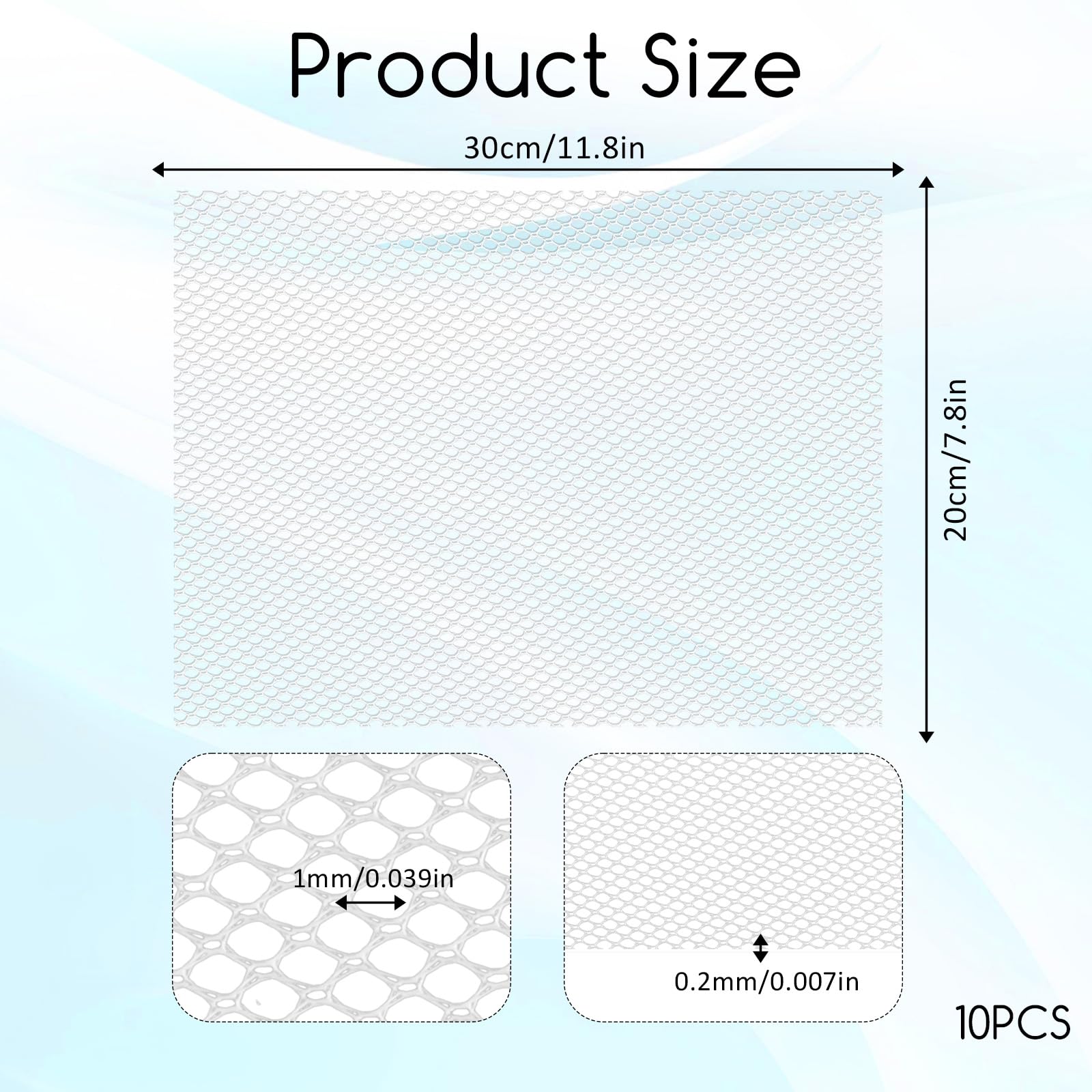 BENECREAT Custom Fursuit Eye Mesh, 100 x 30 cm zwart PVC gesublimeerd net 0,3 mm dik waterdicht afdrukbaar gaas voor Furries Cosplay, rekwisieten, bontpakken, ambachtelijke maken, gat: 0,8 mm