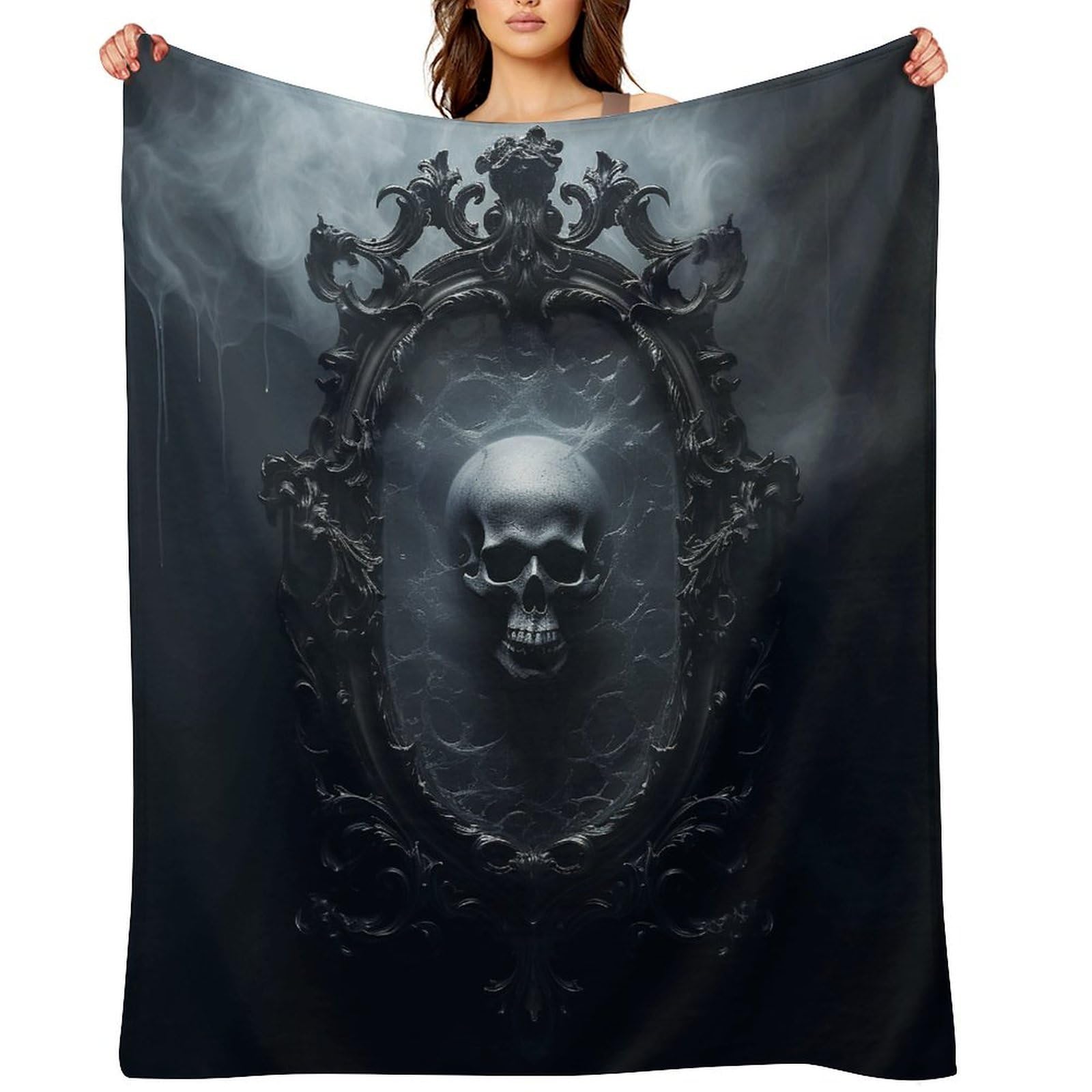 Fekiloot Style Ghost In Mirror Throw Blankets Camping Blanket60 X80