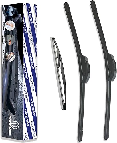 DODOMES Limpiaparabrisas de 26 pulgadas + 16 pulgadas con limpiaparabrisas trasero de 10 pulgadas de repuesto para Toyota Rav4 2013 2014 2015 2016