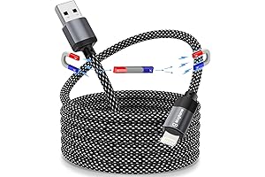 Fast Charge Magnetic Coiled iPhone Charger