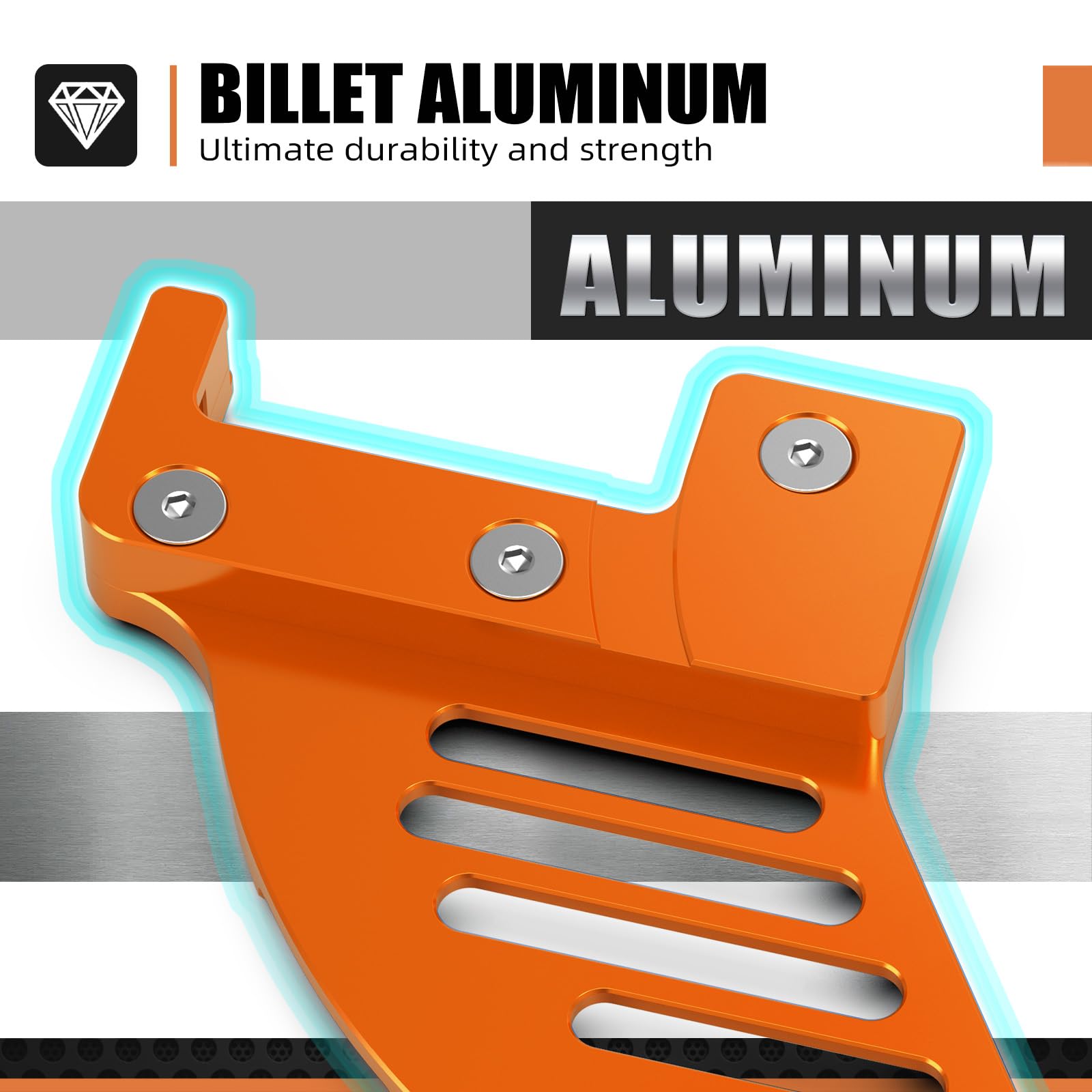 NICECNC Protector de Disco de Freno Trasero Naranja Compatible con KTM 125-530 XCW/XCF-W/EXC/EXC-F/SX/SXF/XC/XCF/6 Days/TPI 2004-2022 Ver Ajuste | Compatible con KTM 125-530 XCW/XCF-W/EXC/EXC-F/SX/SXF/XC/XCF/6 Days/TPI 2004-2022