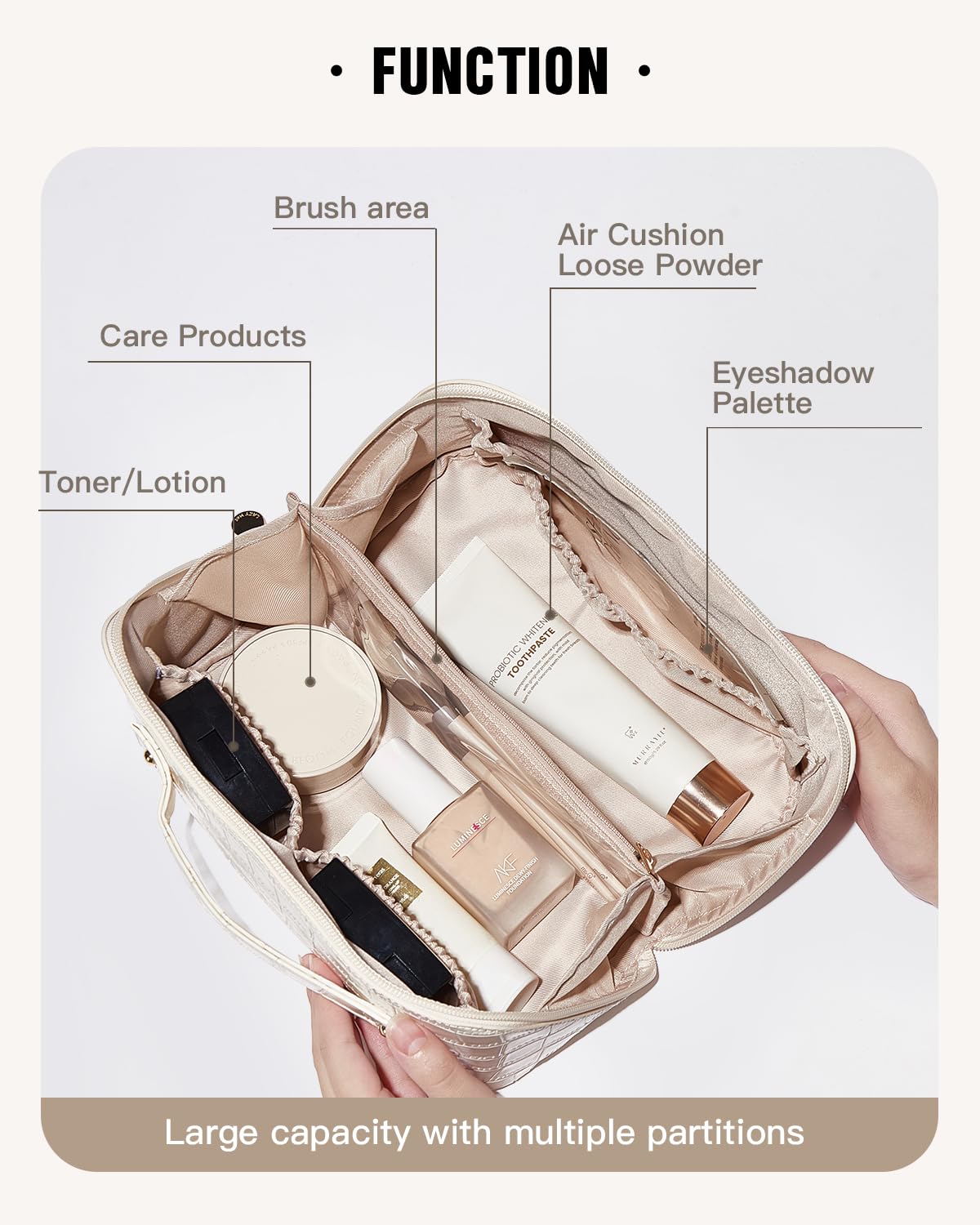 Snapklik EACHY Travel Makeup Bag Large Capacity Cosmetic Bags For snapklik-eachy-travel-makeup-bag-large-capacity-cosmetic-bags-for