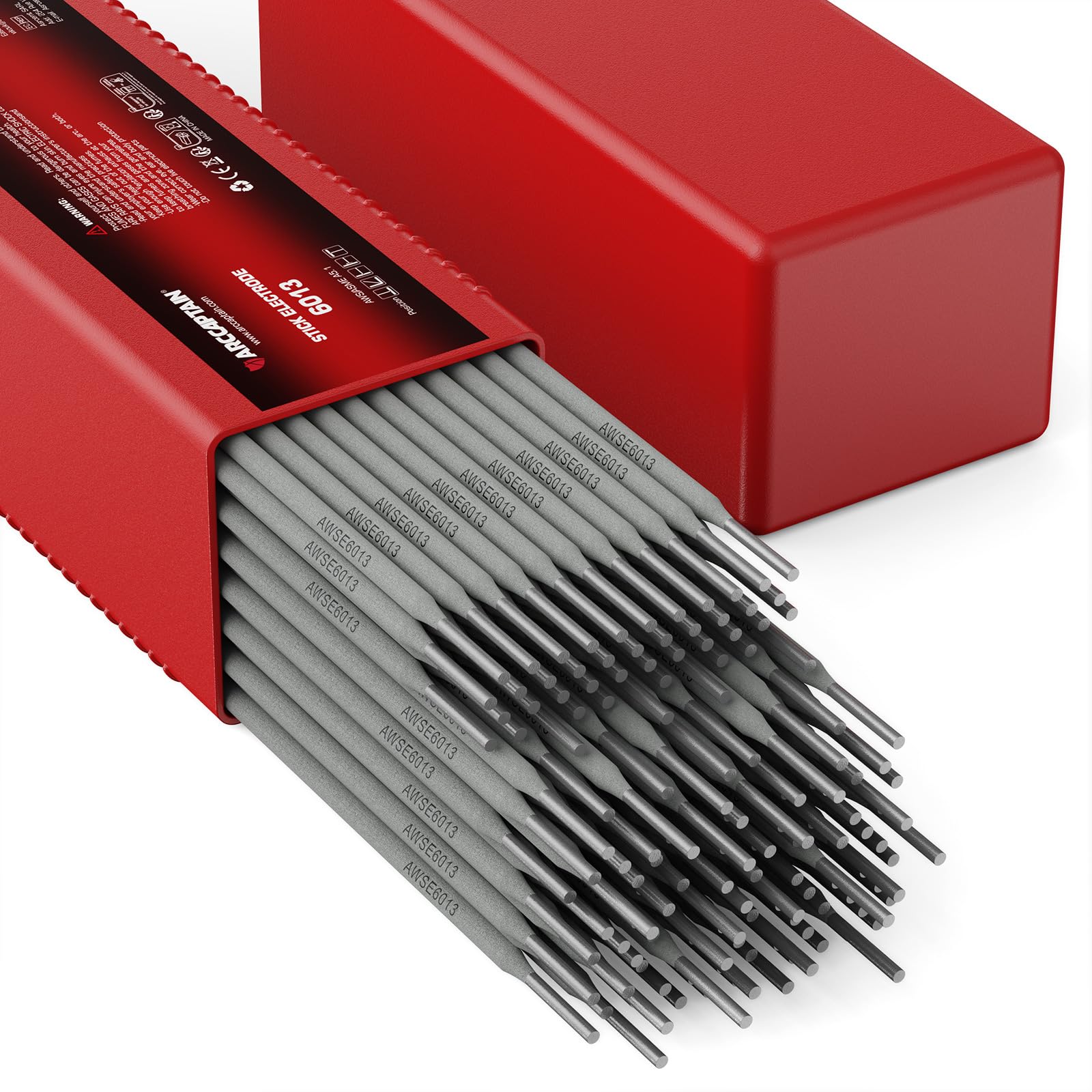 ARCCAPTAIN E6013 Welding Rods 1/8" 10 LB Carbon Steel Sticks Electrode