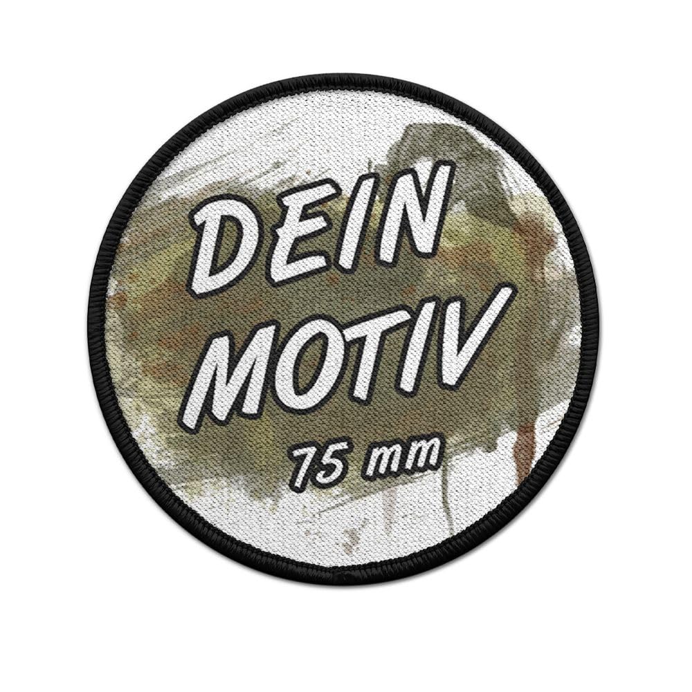 Patch Aufnäher rund 75 mm Durchmesser mit Wunschmotiv personalisiert #27890