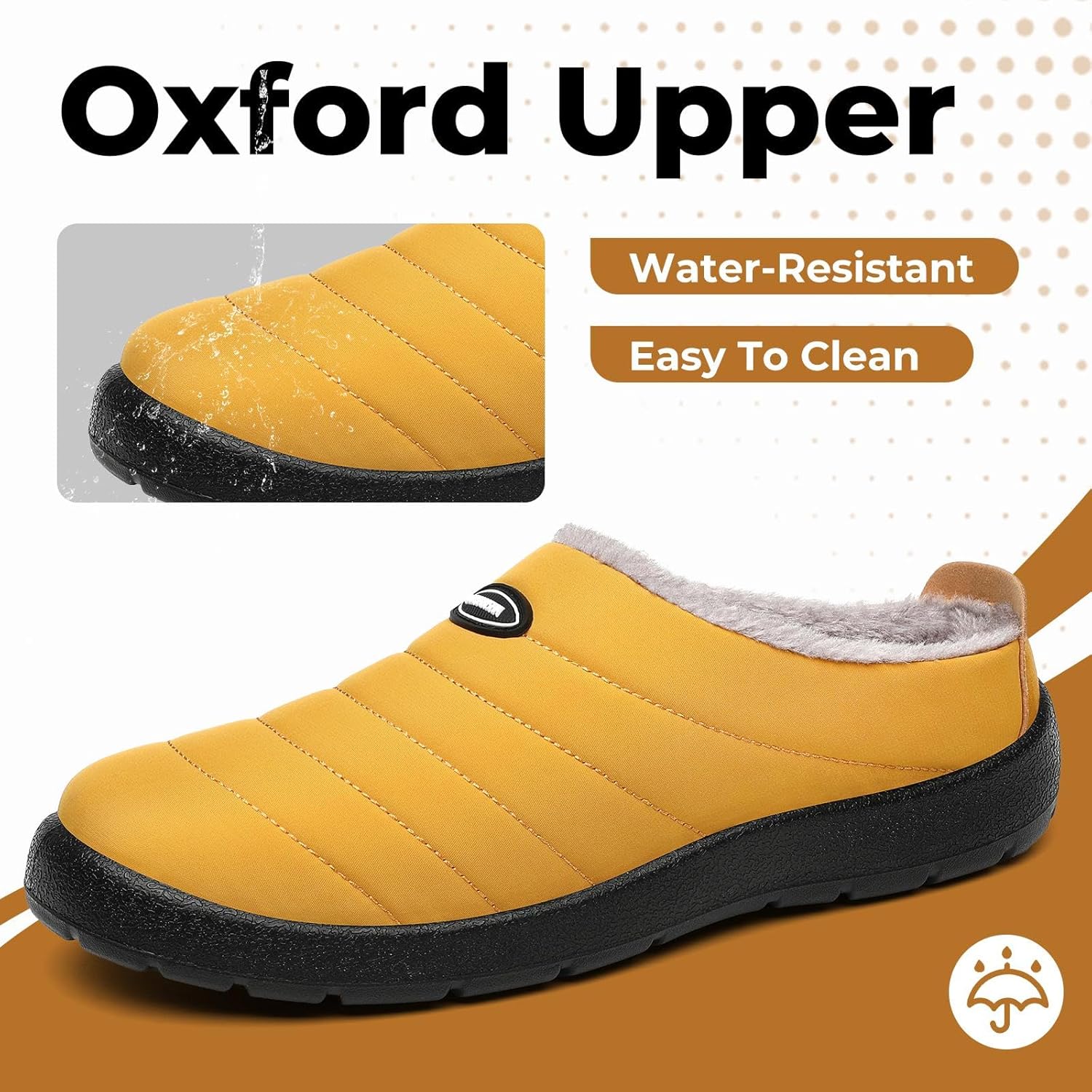 Mishansha Mens Womens House Slippers Warm Fur Lined Winter House Shoes Slip on Cozy Indoor Outdoor Slipper - Image 3