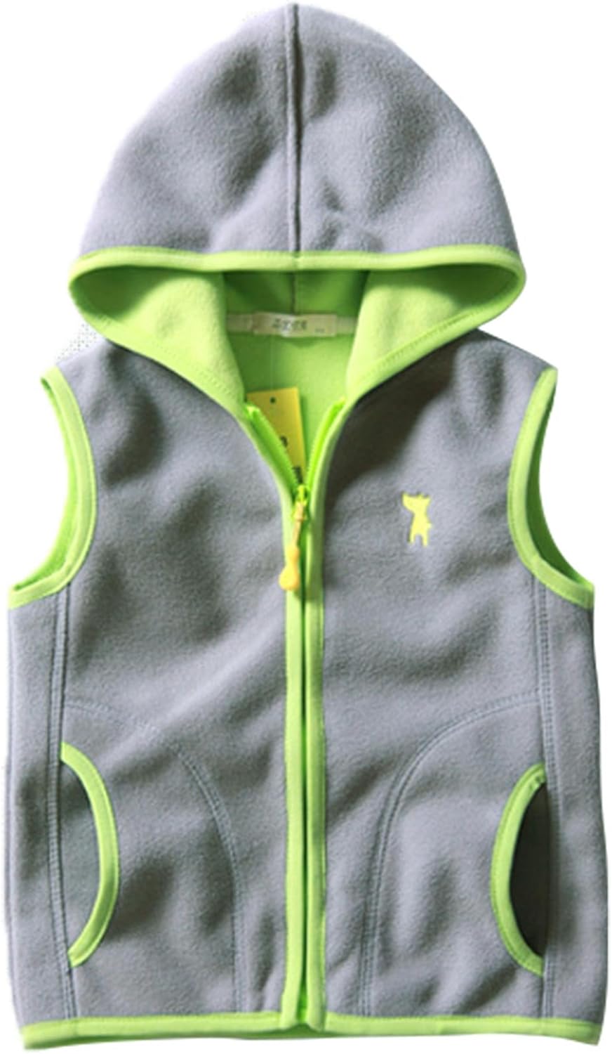 ZETA DIKES Girls Hooded Soft Polar Fleece Vest Winter Zipper Up Waistcoat 2-8T: Clothing, Shoes & Jewelry