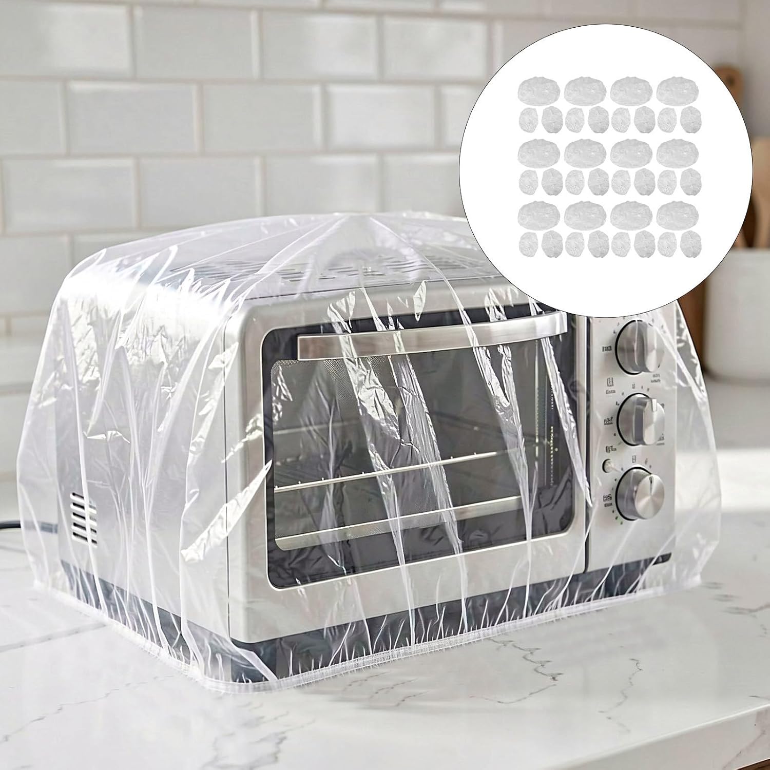 60pcs Bread Maker Cover, Foldable PE Guard with Elastic Closure