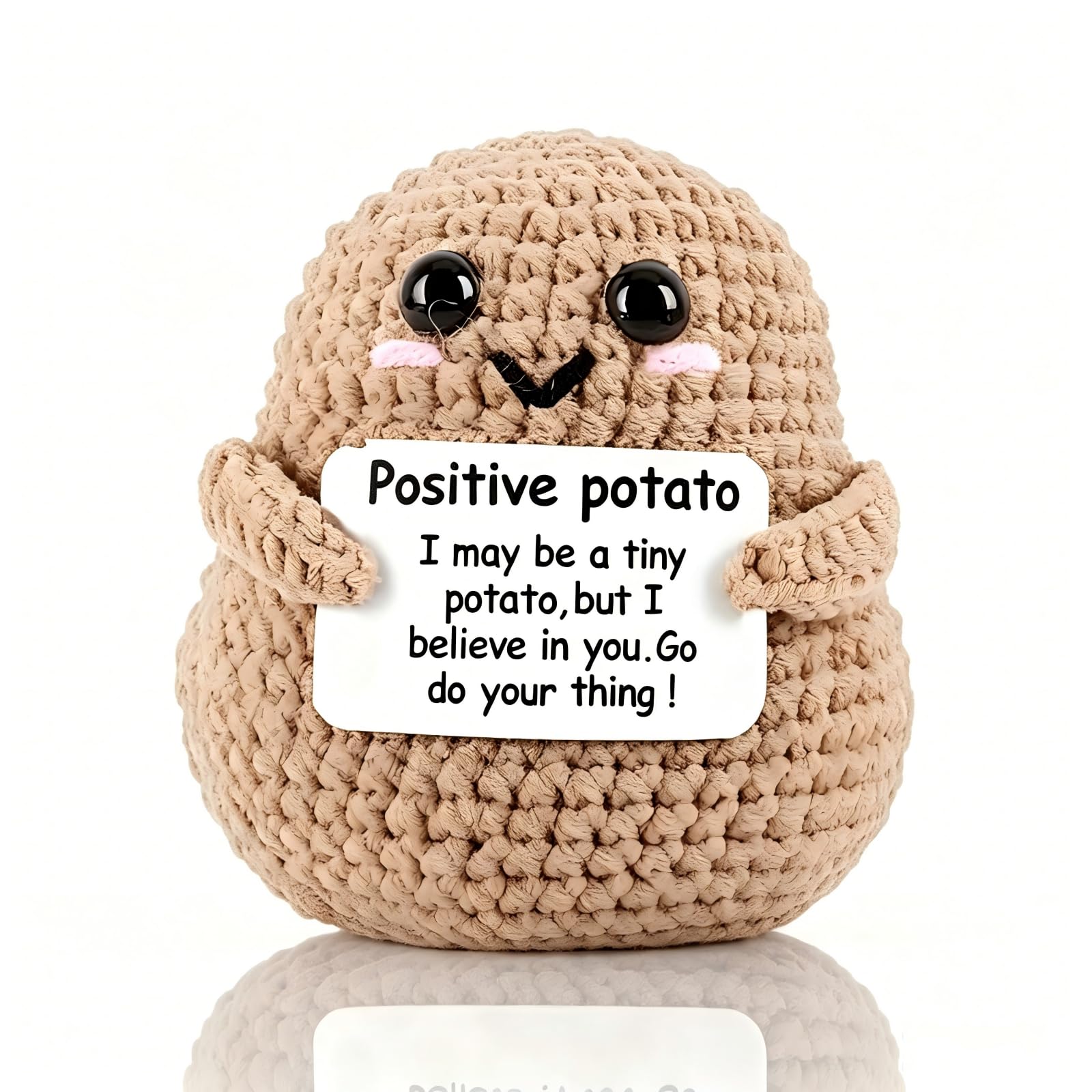 Xazuninsu Positive Toy Cute Potato Knitted Plush Toy With A Funny Big Bottomed Design Perfect As A Stress relief Decoration Or Party Prop.