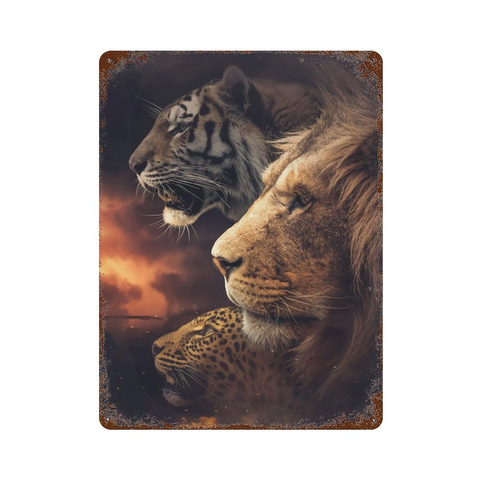 The Beasts Decorative Tin Sign 15.7"x11.8", for Bistro, Counter And Cafe Decor, Classic Wall Plaque