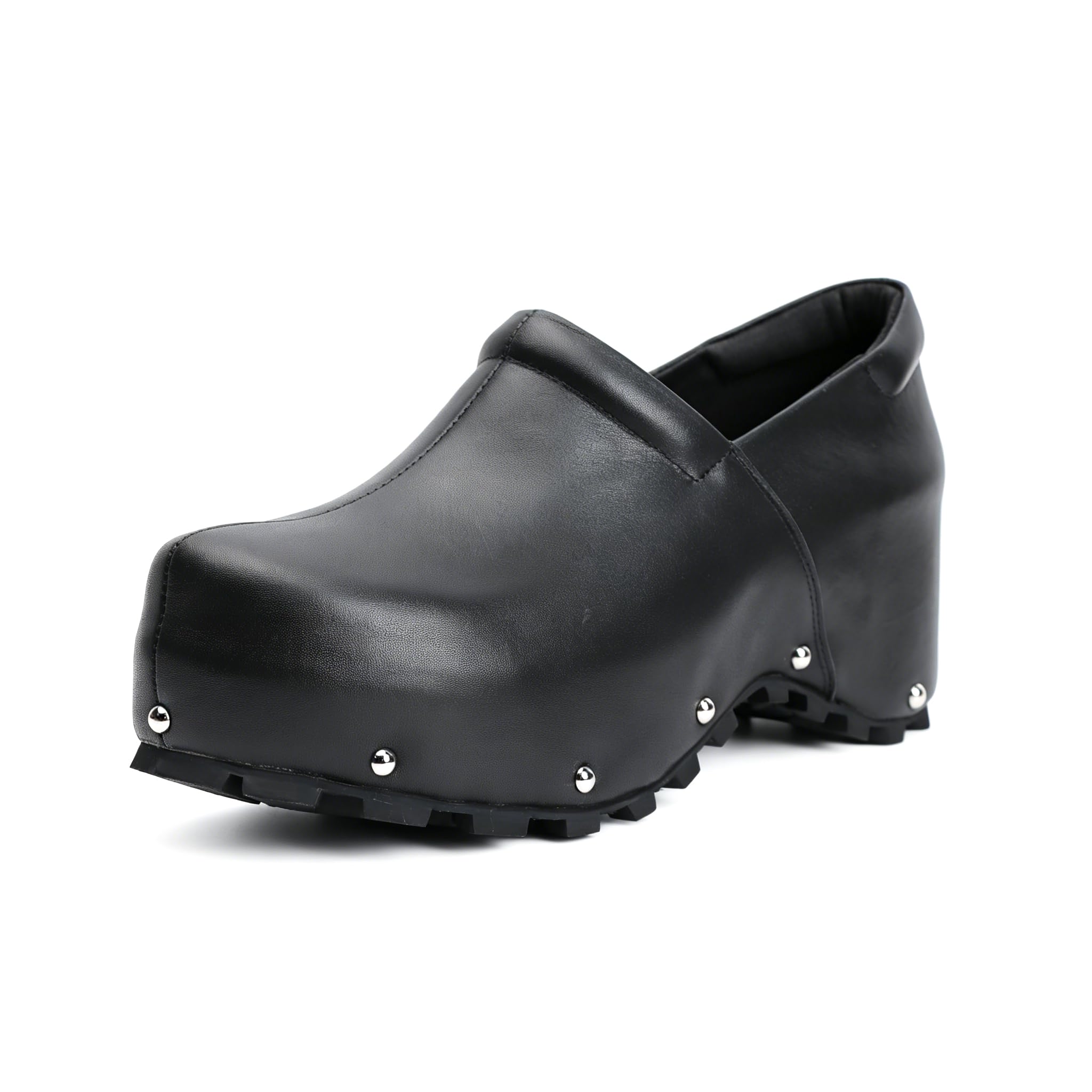 XOBZJH Women's Calf Hair Print Waterproof Non-Slip Platform Professional Clogs &amp; Mules with Arch Support–Nursing Shoes for Standing All Day