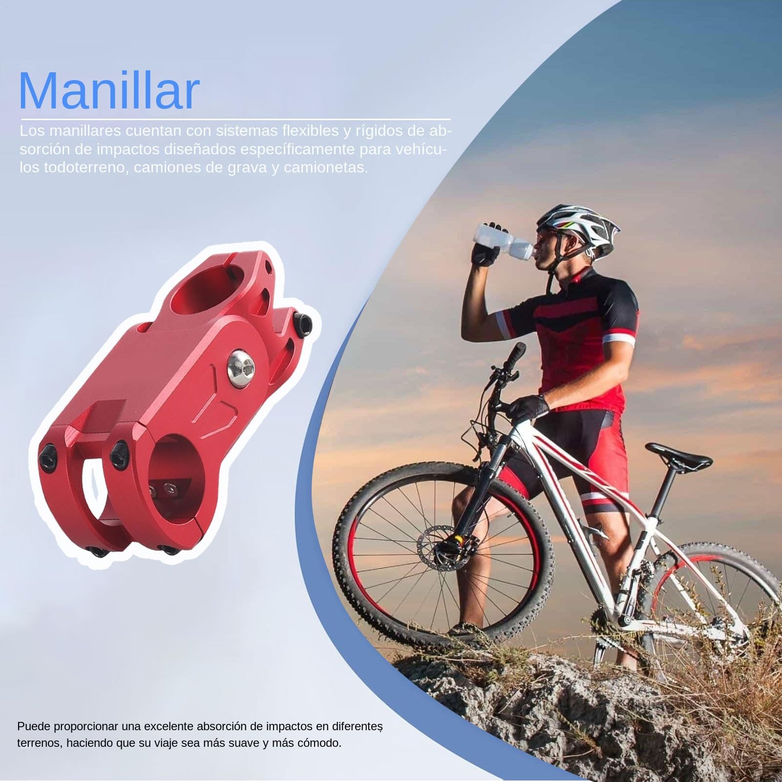 Aufhängung für Fahrradzubehör aus Aluminiumlegierung | Leichter Fahrradlenker für Gravel Trails, Training, Reisen, Reisen