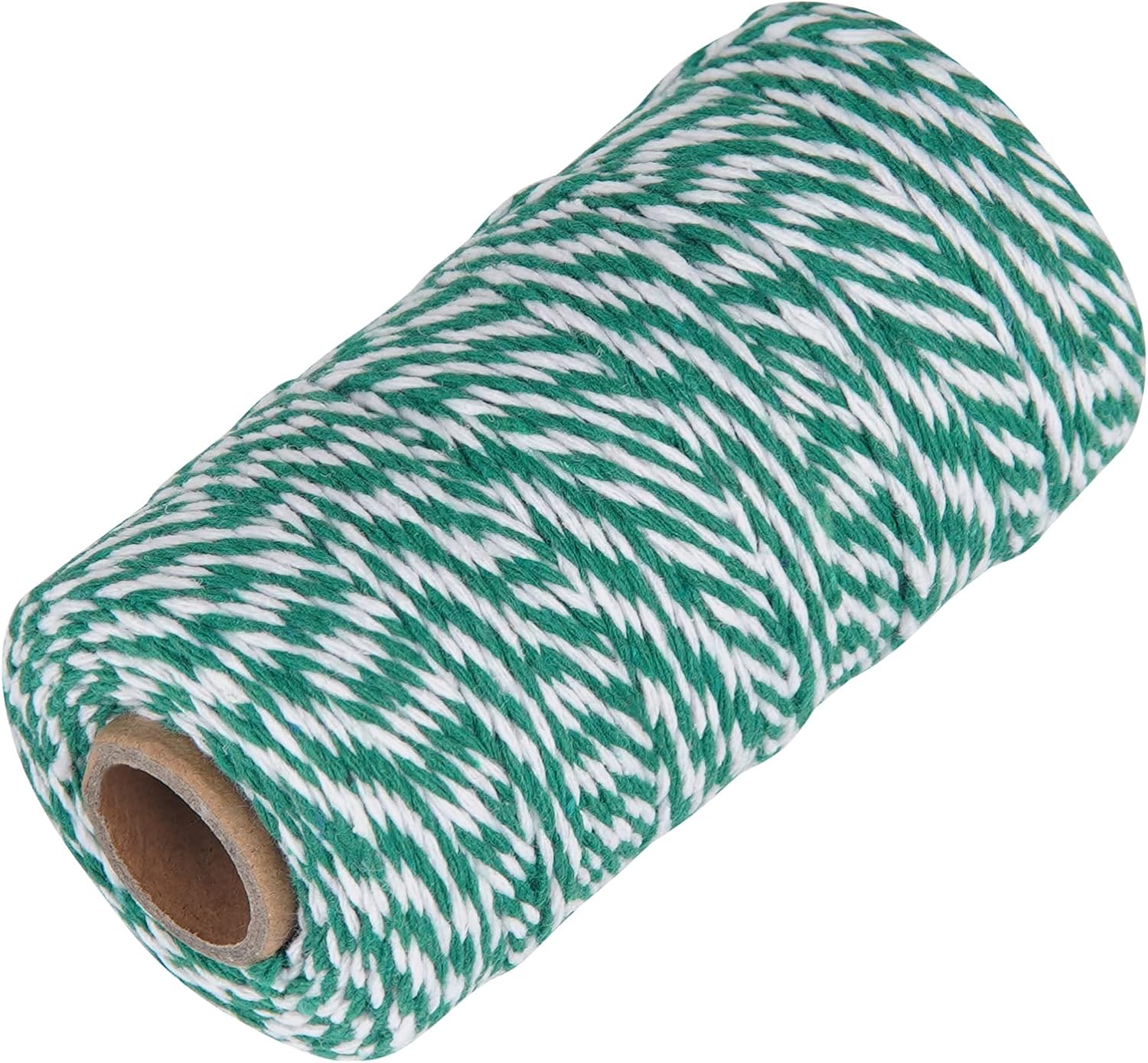 Natural Cotton Twine for Crafts Ohtomber 328 Feet 2MM Green and White
