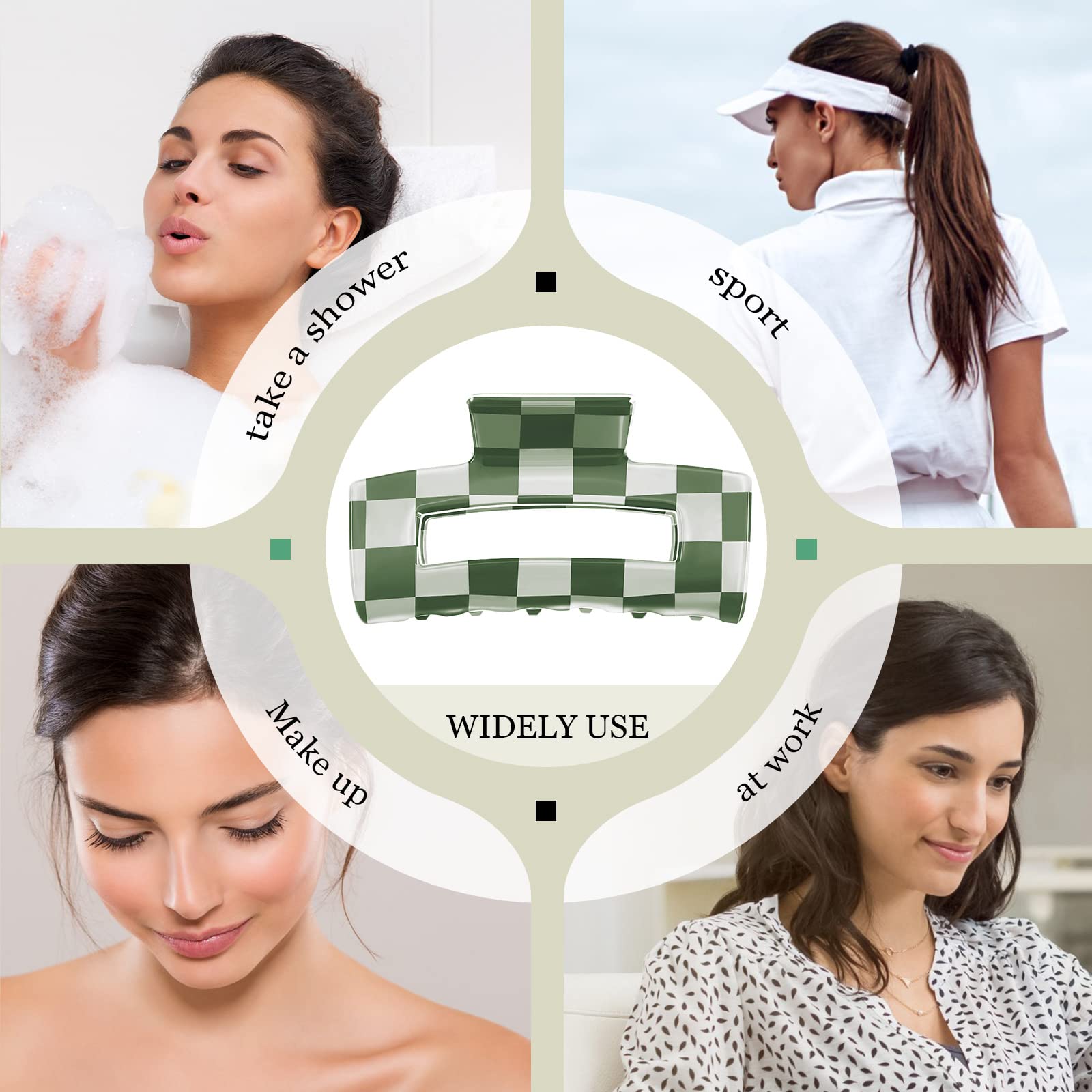 Amazon.com : Taiyin 12 Pieces Hair Claw Clip 3.2 Inch  display picture 3