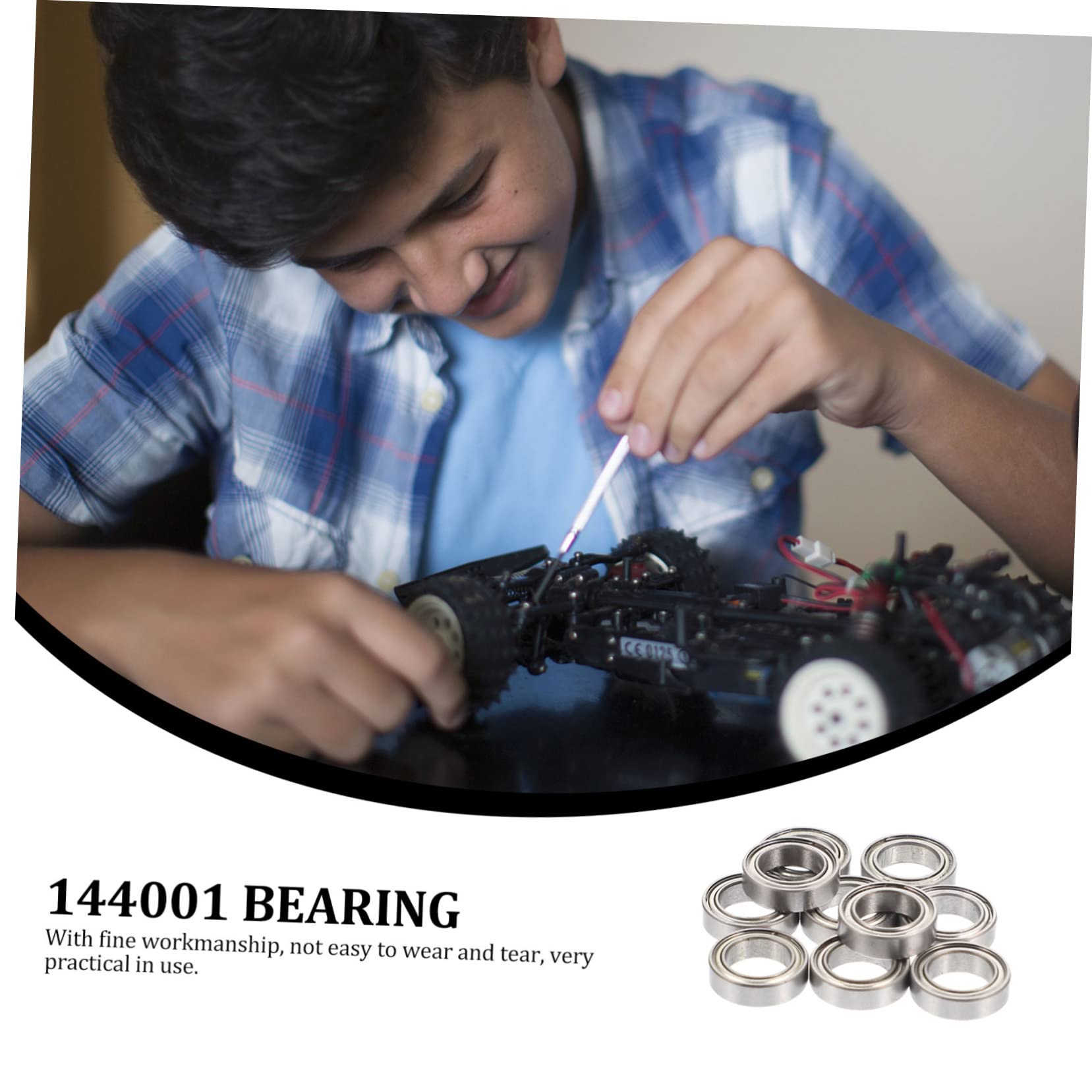 PartyKindom 4sets Remote Control Car Toys 144001 Bearings Steel Replacement Parts 10pcs*4