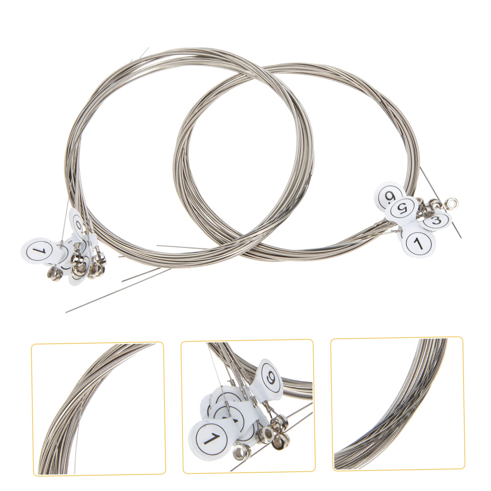 BESTonZON 8sets Corde Per Chitarra Elettrica e Folk String Replacement Per Musicisti Accessori Per Chitarra Resistente e Duraturo