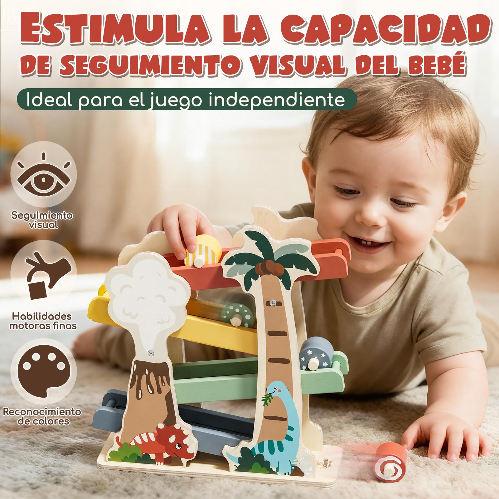 Lehoo Castle Juguetes Montessori 1 Años, Juguetes de Madera, Juguetes Bebe 1 Año, Regalo Niño 1 2 3 Años