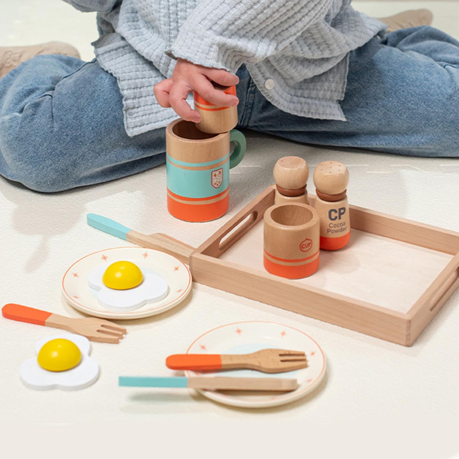 Set da tè per Bambini Piccoli con Tazze E Piatti Simulati, Regalo di Compleanno per Bambini Piccoli