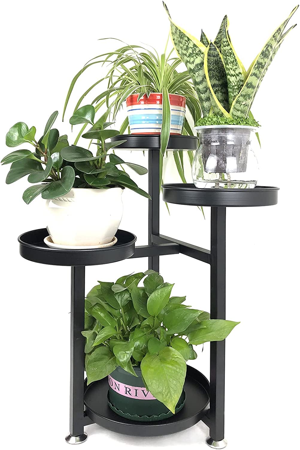 Kites Plant Stand Indoor,Metal Outdoor Plant Shelf Tall for Small Plants,24 inches in Height, Tiered Plant Holder Table Plant Pot Stand for Living Room Corner Balcony Window Patio,Black（4 Tiers (B0BSGPBFQX) Amazon Price History, Amazon Price Tracker