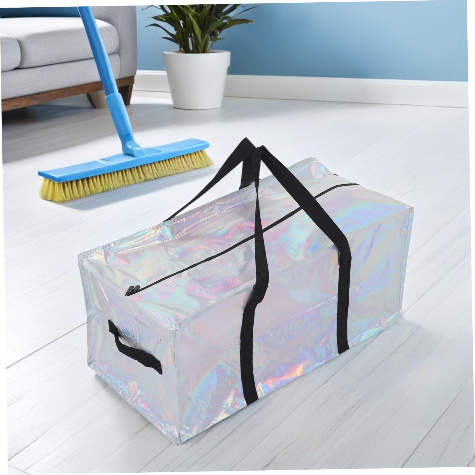 Luxshiny 4 Pezzi Sacchetti per Trasloco Extra Large Oxford con Cerniera Rinforzata e Manici Larghi per Spostamenti e Traslochi Prolungati