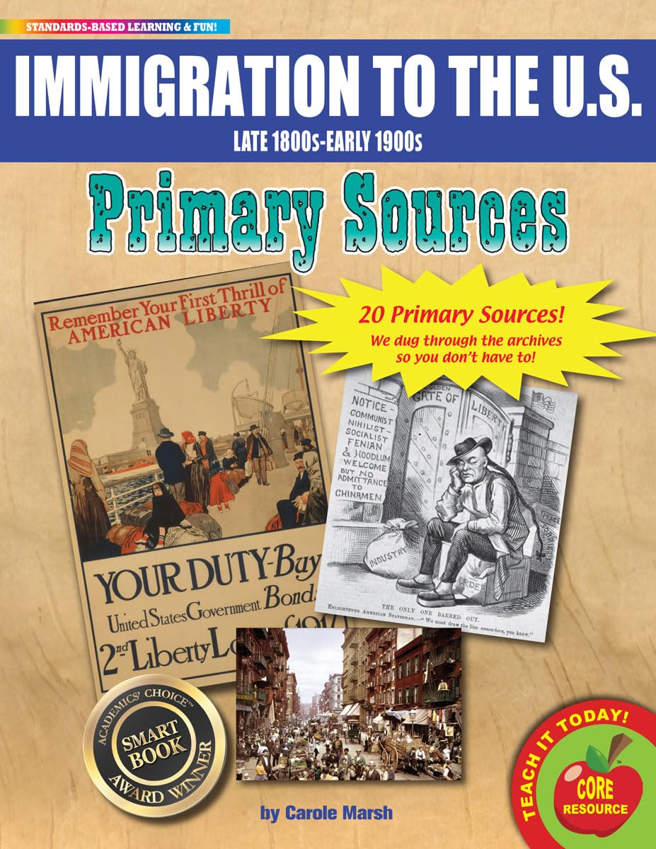 Gallopade Publishing Group 9780635121172 Immigration Primary Source Pack