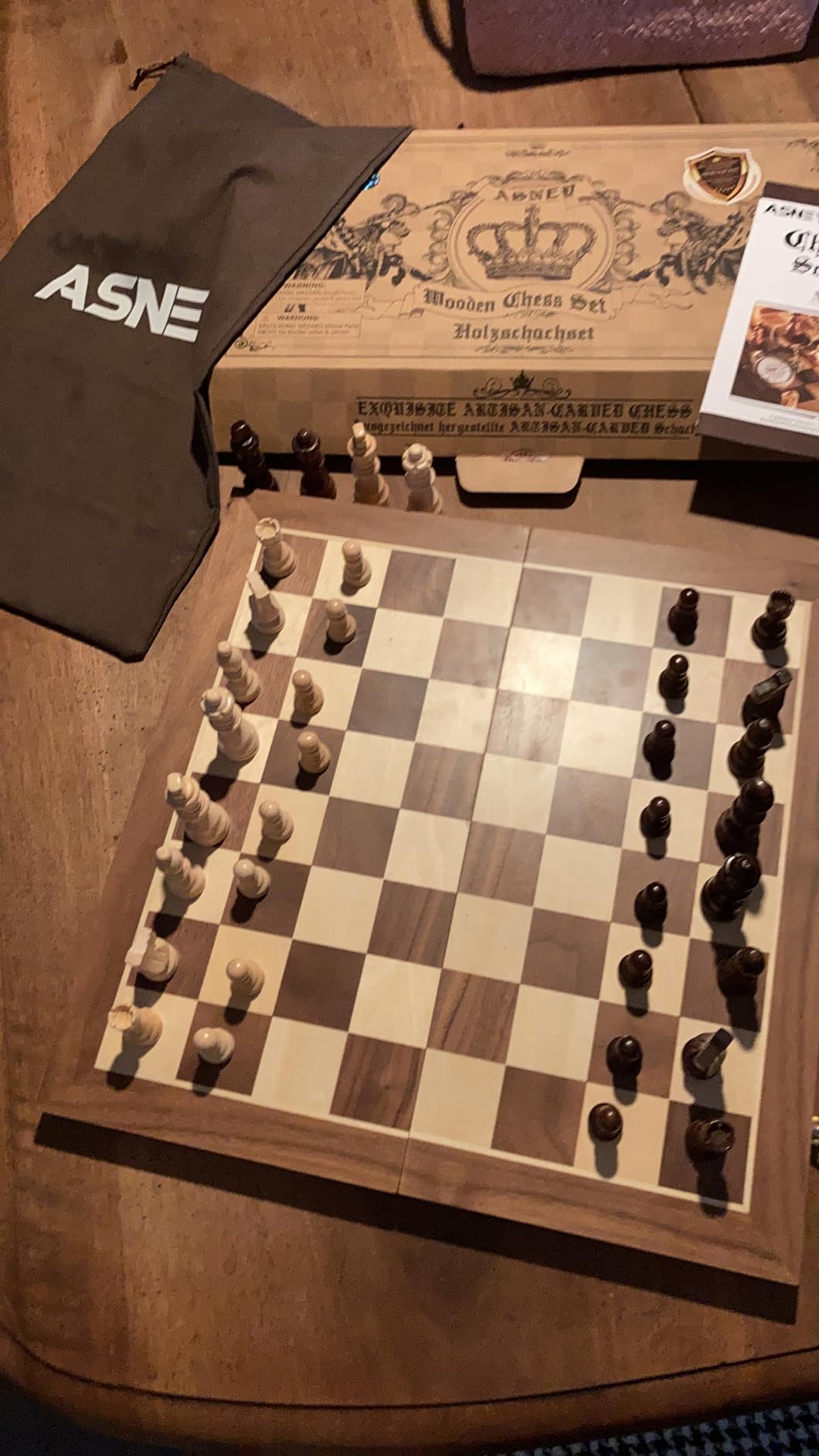 Magnétique Bois Échecs Set 9'' Rangement Tiroir Portable Haut Qualité