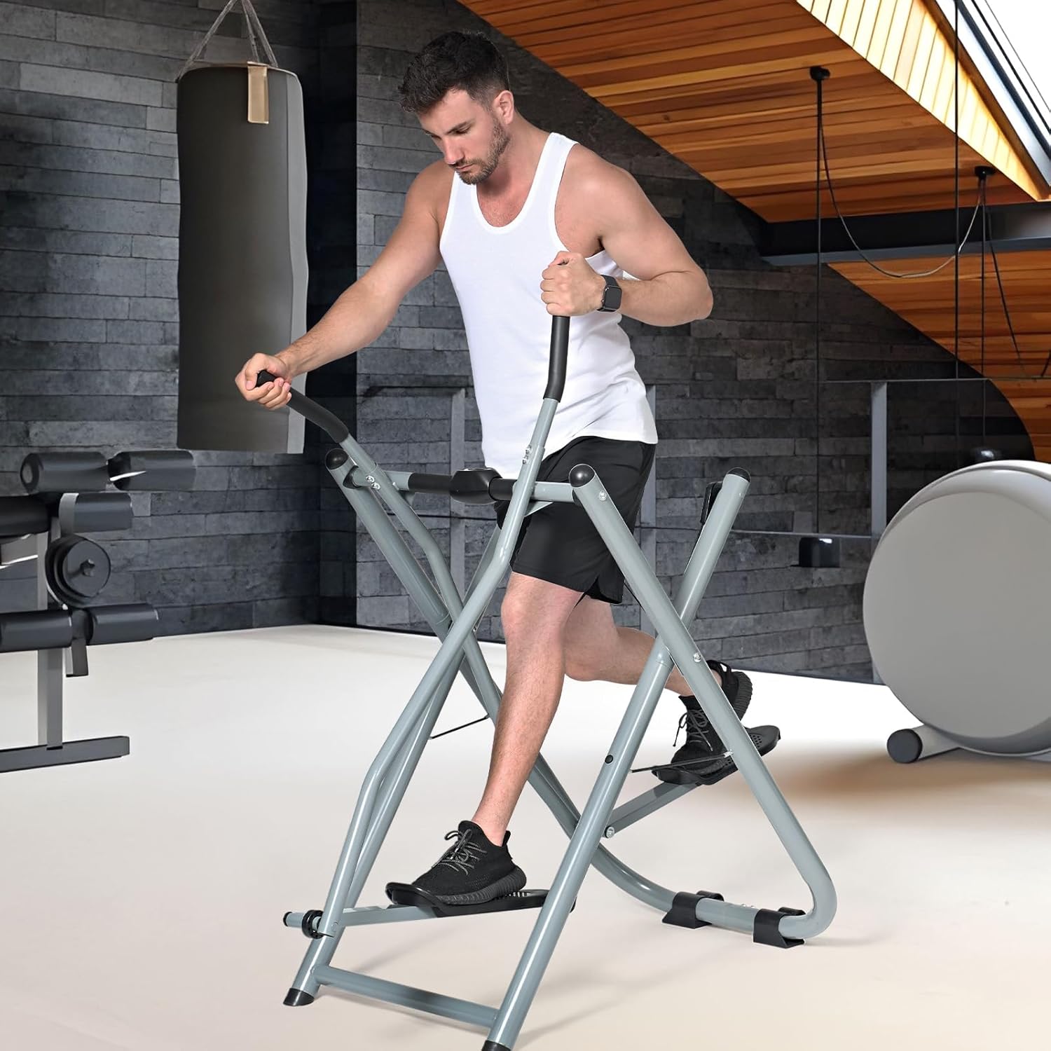 DlandHome Gazelle Glider Air Walker Exercise Machine Total Body Fitness